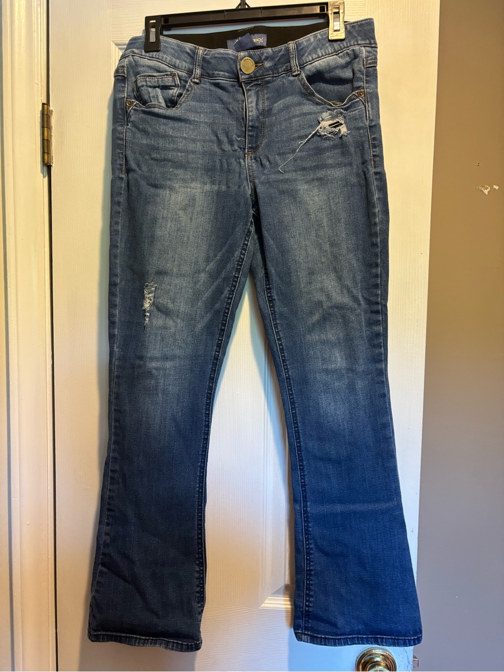 Women’s Democracy Ab Solution 8 Petite Blue Distressed Jeans